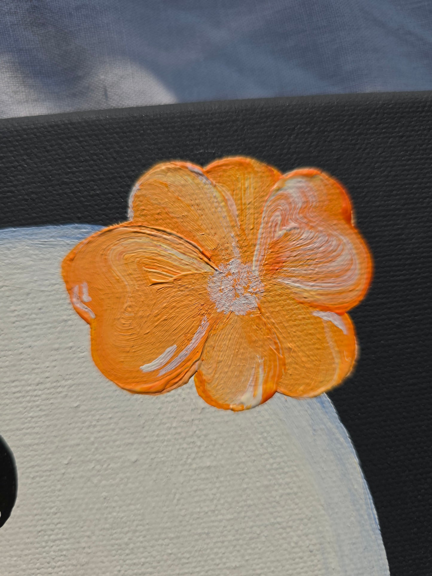 Pink Ghost Halloween Painting: Spooky Black Canvas Art