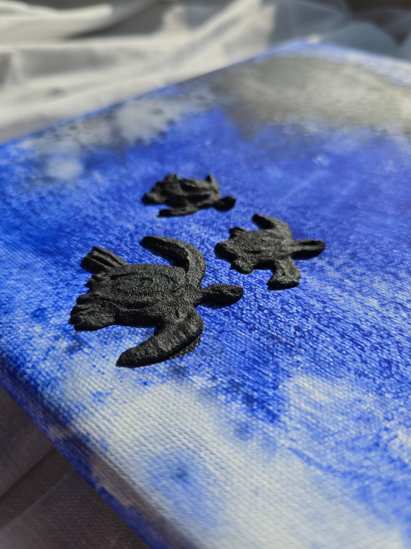3D Minimalistic Turtoise Painting: Abstract See Painting with Turtles