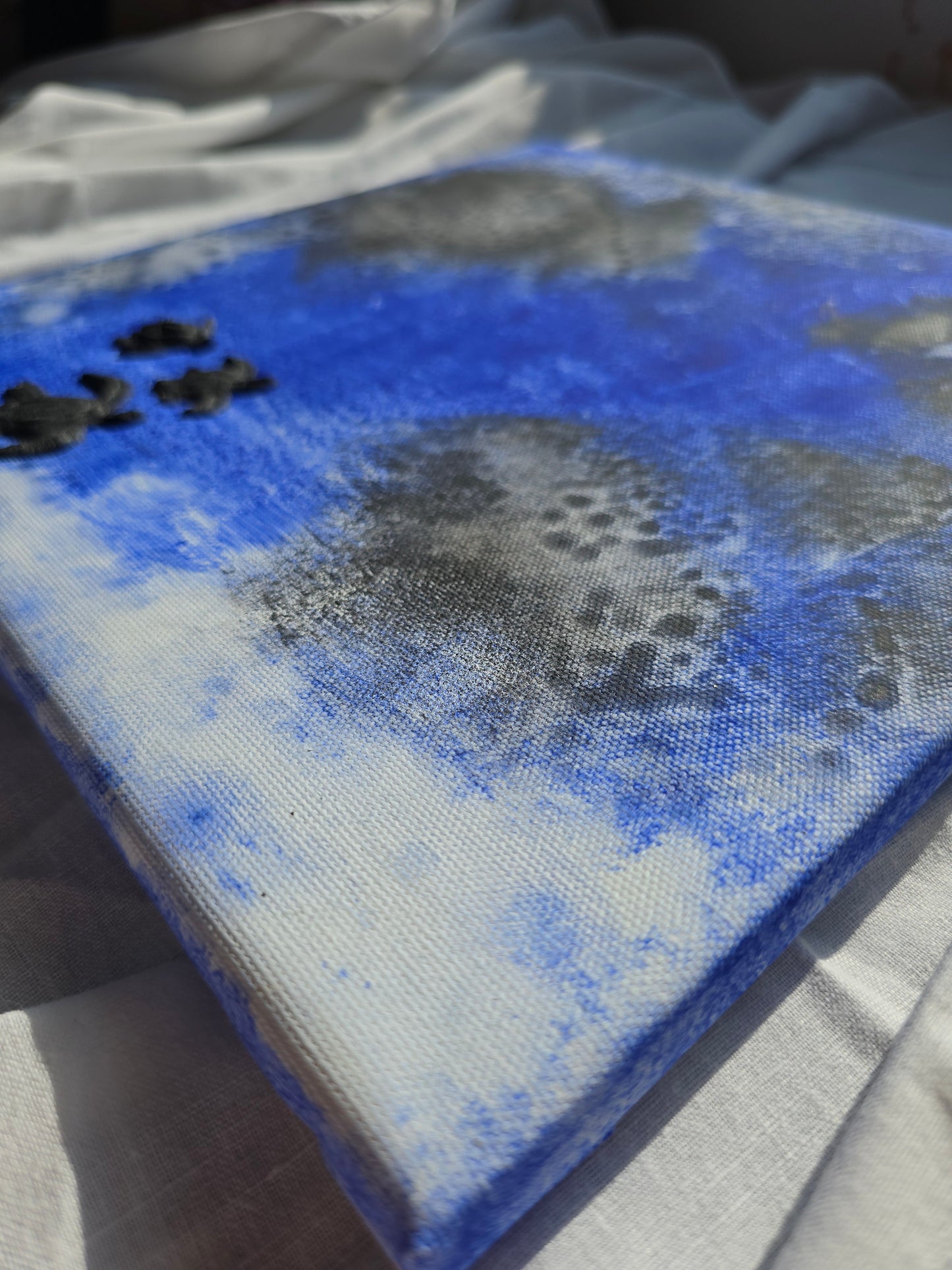 3D Minimalistic Turtoise Painting: Abstract See Painting with Turtles